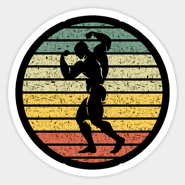 Vintage Bodybuilding Silhouette Sticker by Creastorm